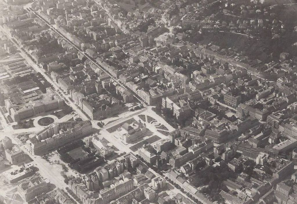 Panorama. HNK i centar grada 24. srpnja1928. godine (foto Vatroslav Repić)